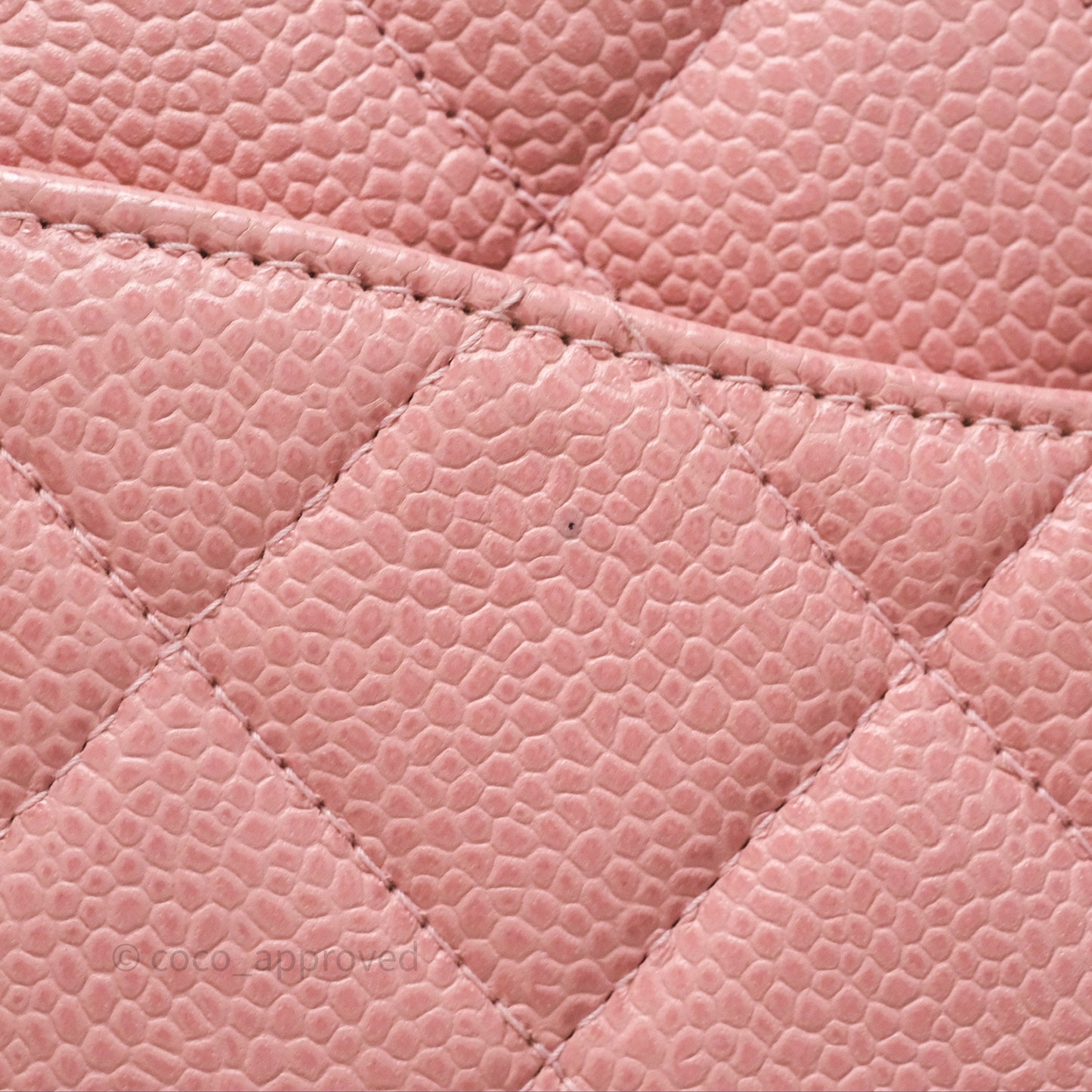 Chanel Vintage Mini CC Boston Bag Sakura Pink Caviar Gold Hardware