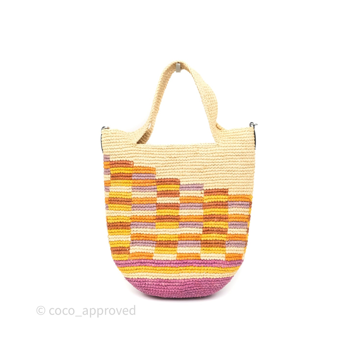 Loewe x Paula’s Ibiza Slit Mini Rainbow Raffia Bag