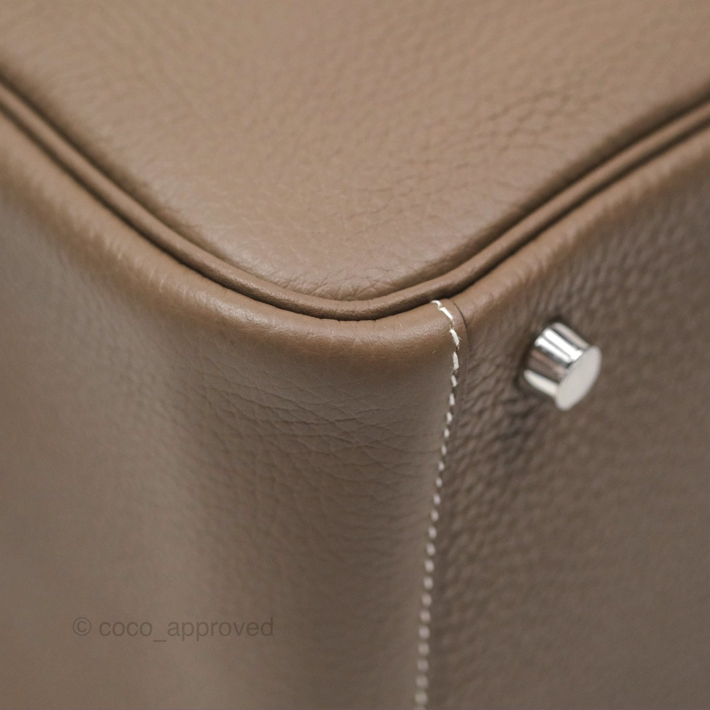 Hermès Lindy 26 Clemence Etoupe 18 Palladium Hardware