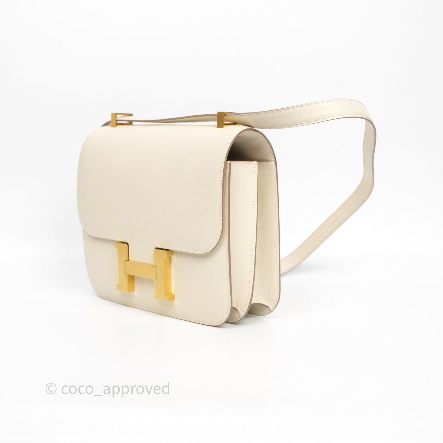 Hermès Constance 24 Craie 10 Epsom Gold Hardware