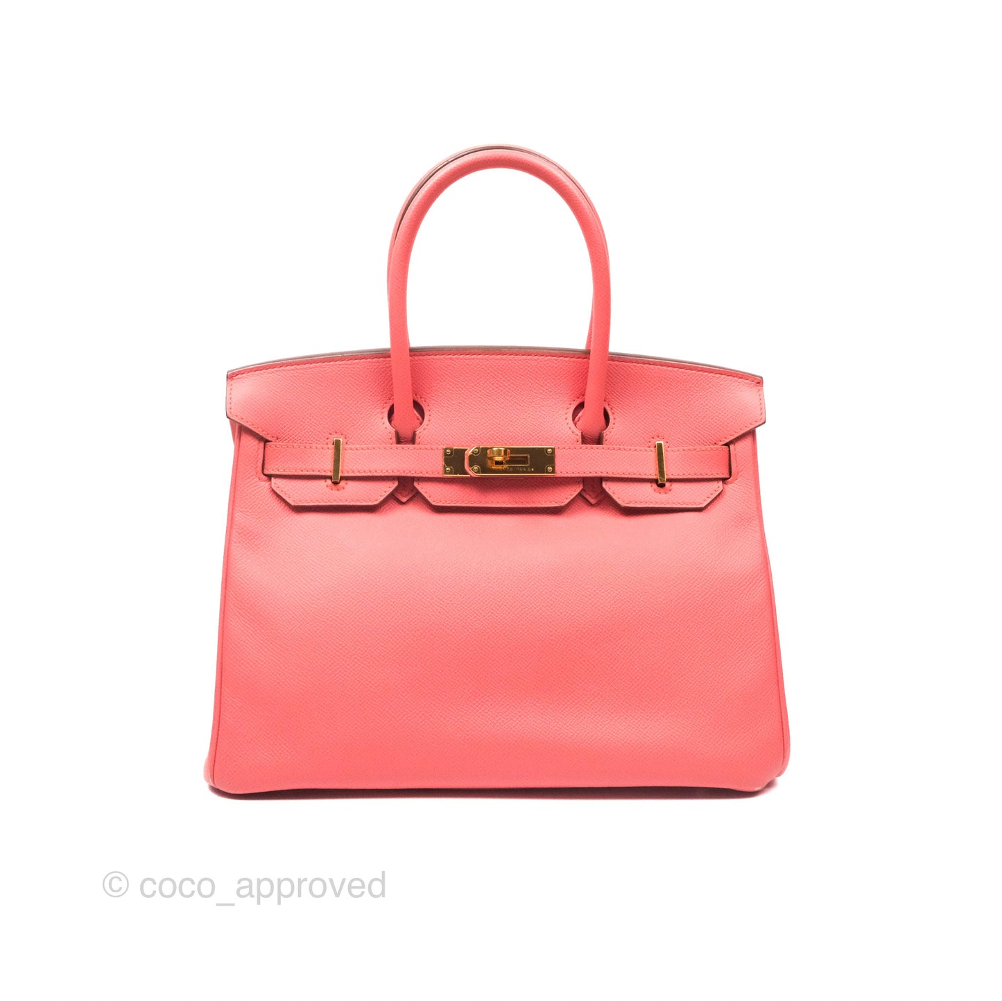 Hermès Birkin 30 Retourne Flamingo I5 Epsom Gold Hardware