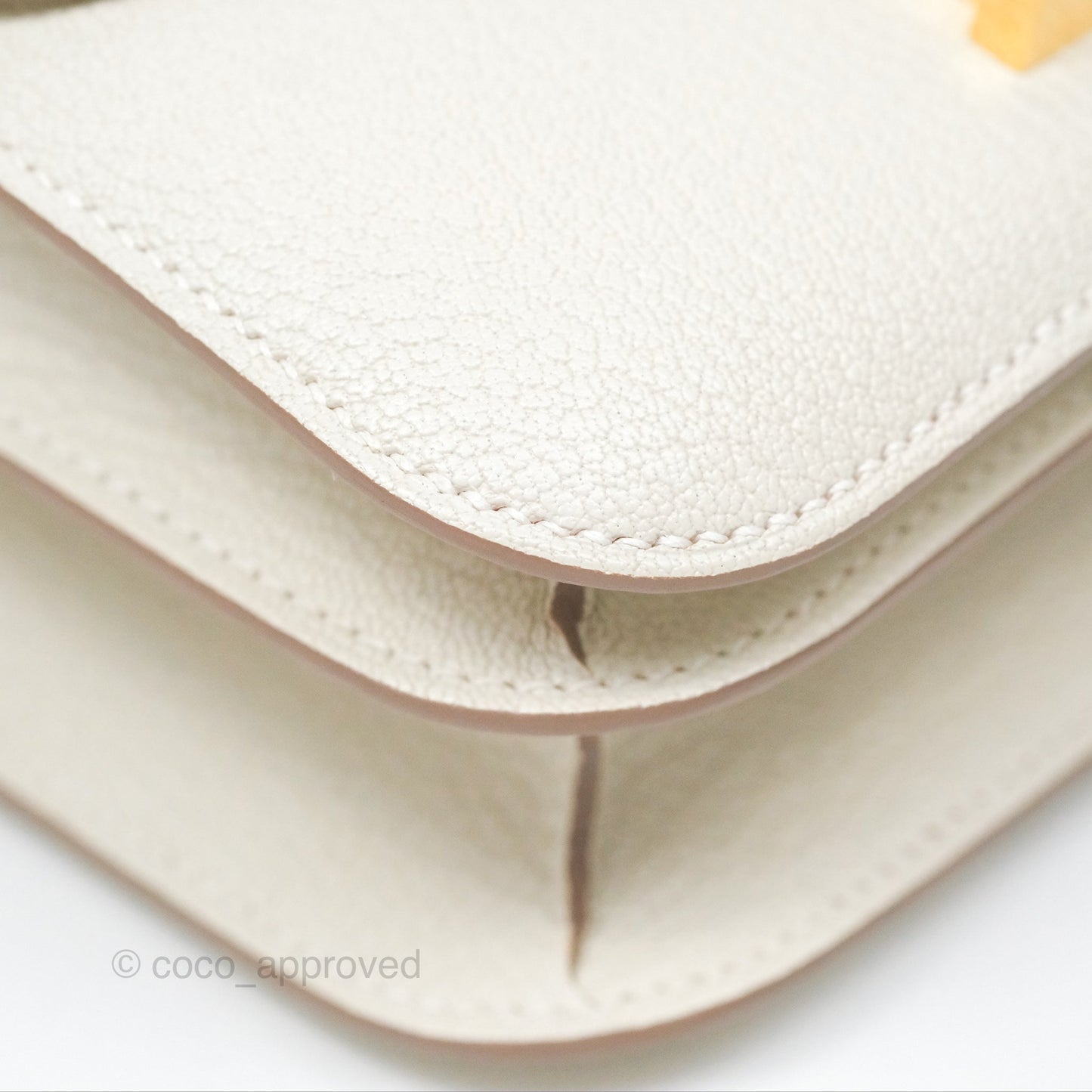 Hermès Constance Mini 18cm Mushroom Chevre Mysore Gold Hardware