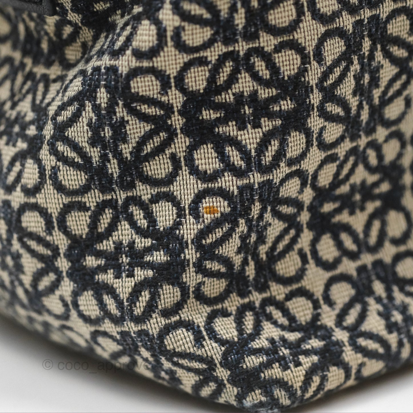 Loewe Small Cubi bag in Anagram Jacquard & Calfskin Navy/ Black