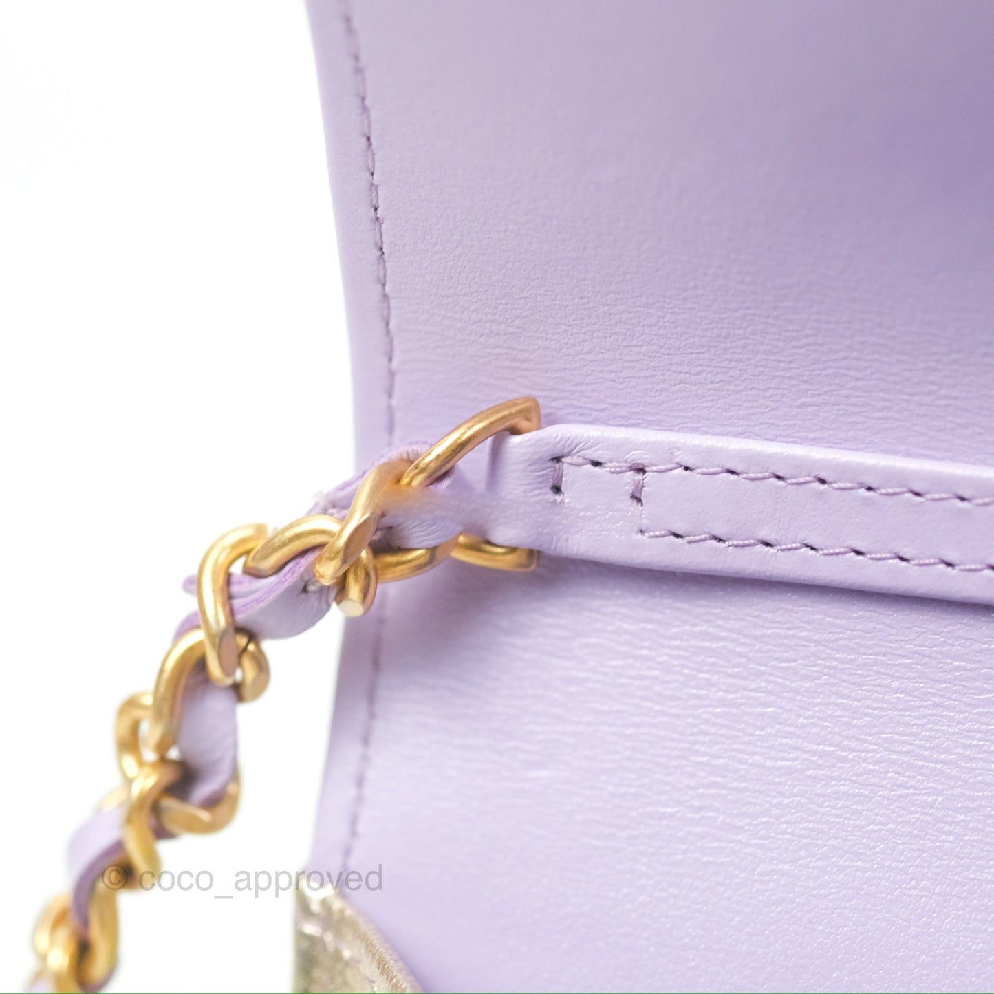 Chanel Mini WOC Phone Holder Metallic Rainbow Lambskin 24C