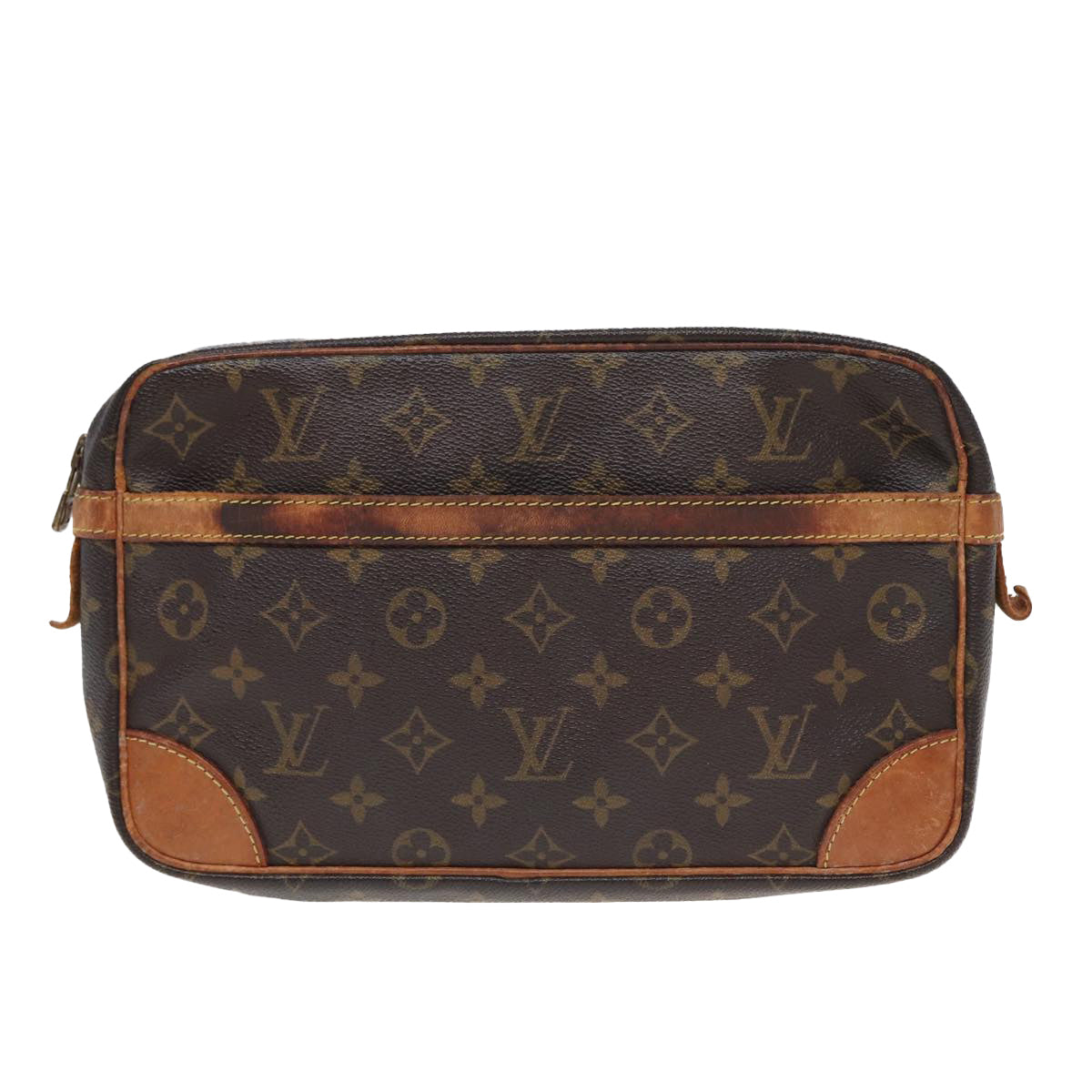 LOUIS VUITTON Monogram Compiegne 28 Clutch Bag M51845 LV 82501