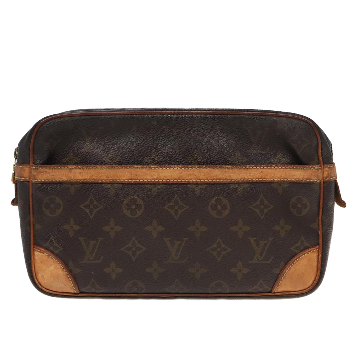 LOUIS VUITTON Monogram Compiegne 28 Clutch Bag M51845 LV 82505