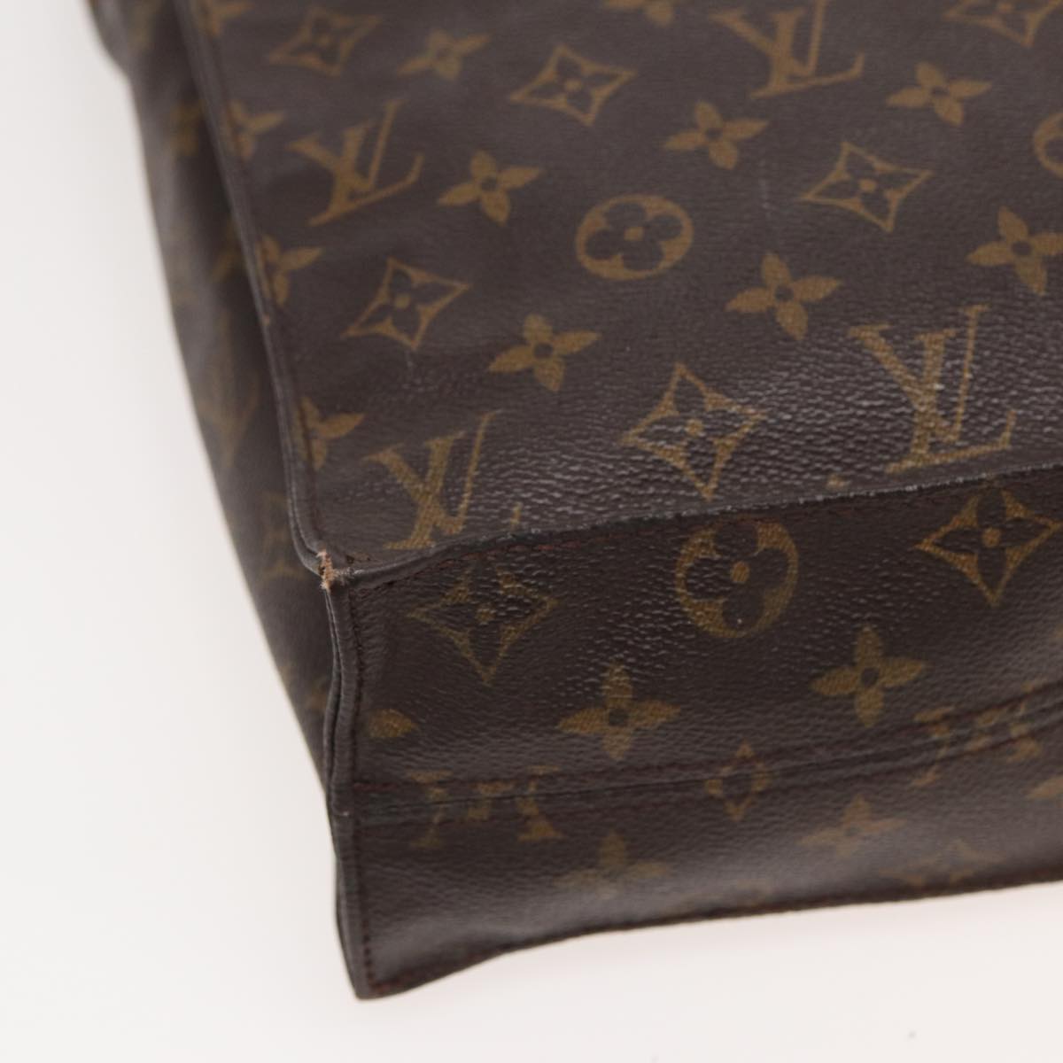 LOUIS VUITTON Monogram Sac Plat Hand Bag M51140 LV 82544