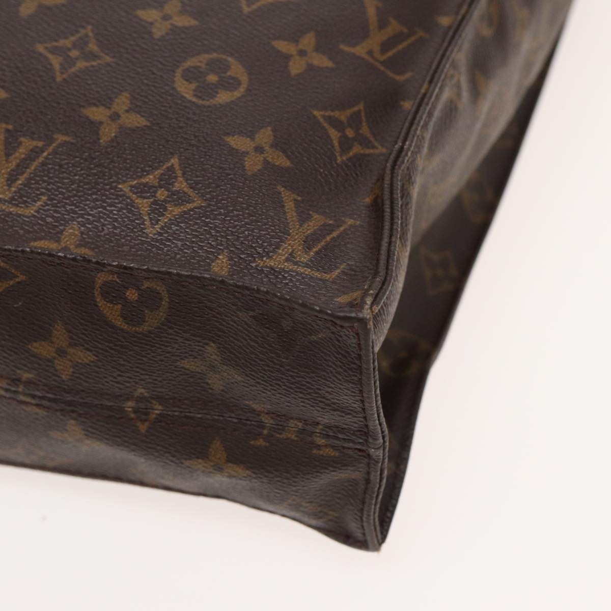 LOUIS VUITTON Monogram Sac Plat Hand Bag M51140 LV 82544