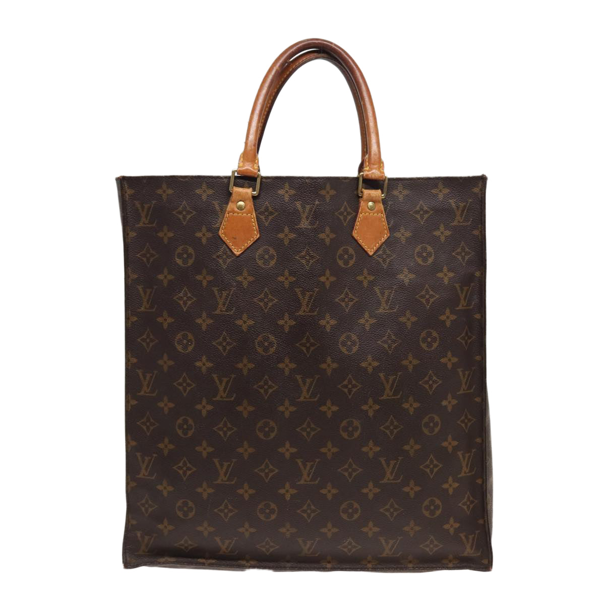 LOUIS VUITTON Monogram Sac Plat Hand Bag M51140 LV 82544