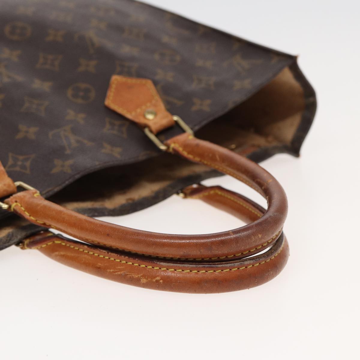 LOUIS VUITTON Monogram Sac Plat Hand Bag M51140 LV 82544