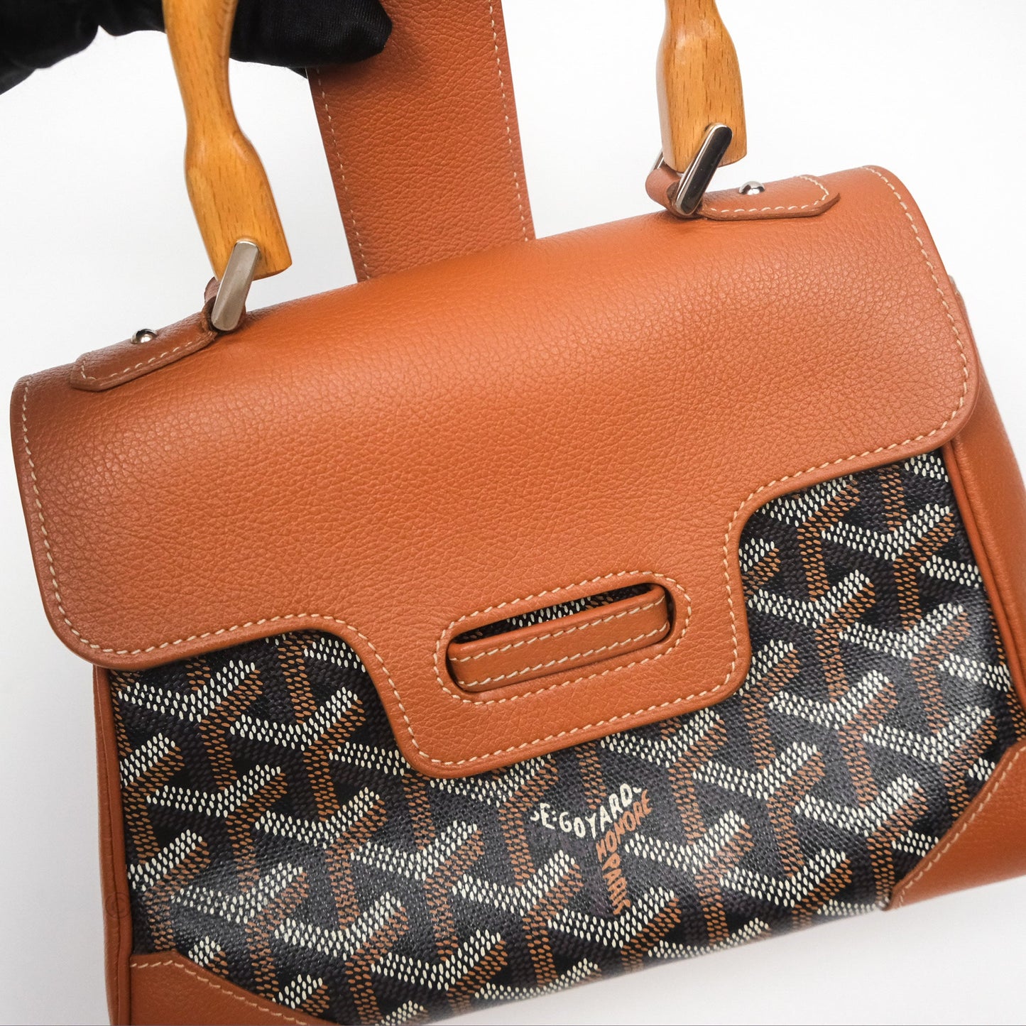 Goyard Saïgon Mini Bag Tan Goyardine Canvas/Chevroches Calfskin