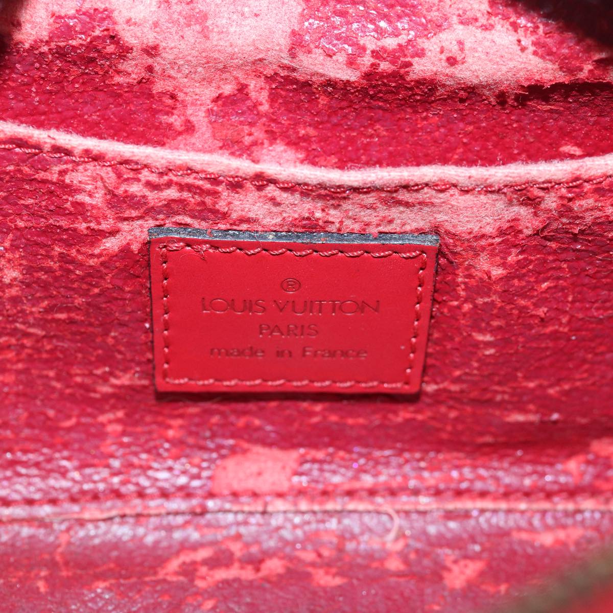 LOUIS VUITTON Epi Dauphine PM Pouch Castilian Red M48447 LV 82593
