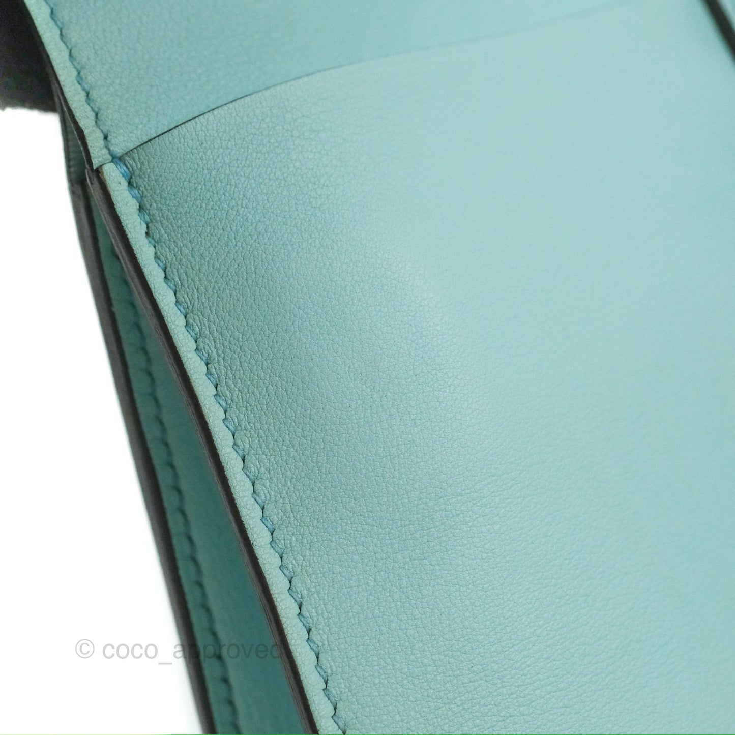 Hermès Halzan 22 Mini Aqua Swift Palladium Hardware