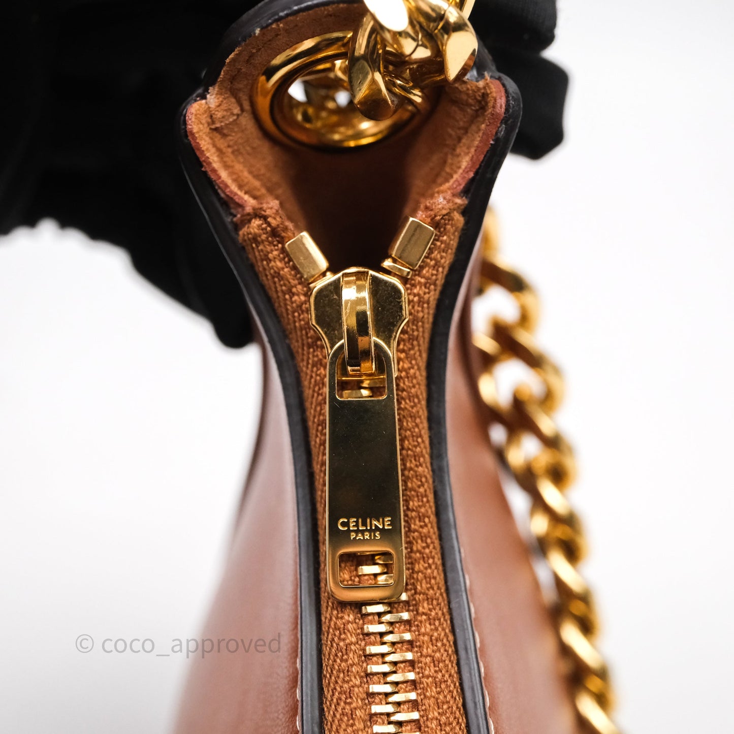 Celine Medium Ava Chain Bag Calfskin Tan