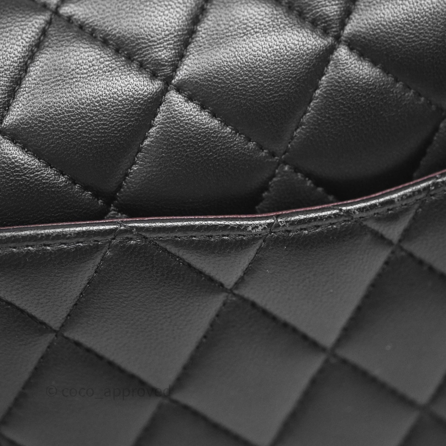 Chanel Classic M/L Medium Flap Quilted Black Lambskin Gold Hardware