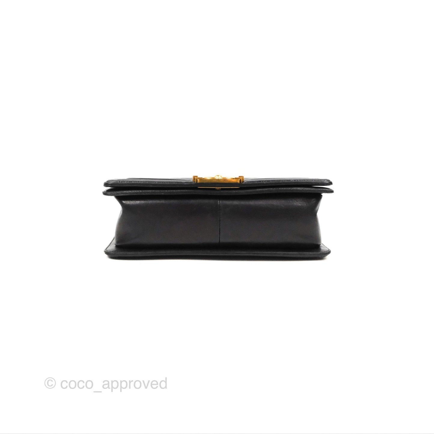 Chanel Quilted Medium Boy Black Lambskin Aged Gold Hardware
