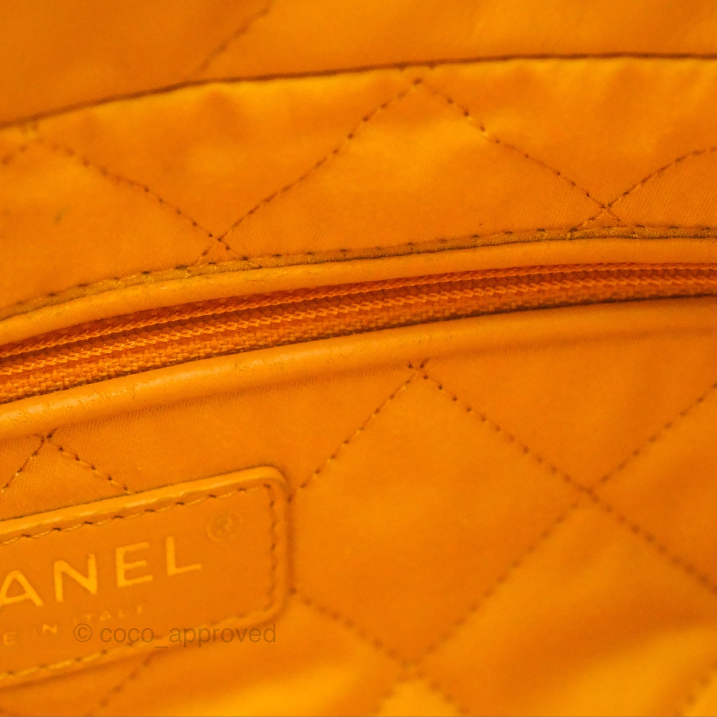 Chanel 22 Small Mustard Yellow Shiny Aged Calfskin Aged Gold Hardware