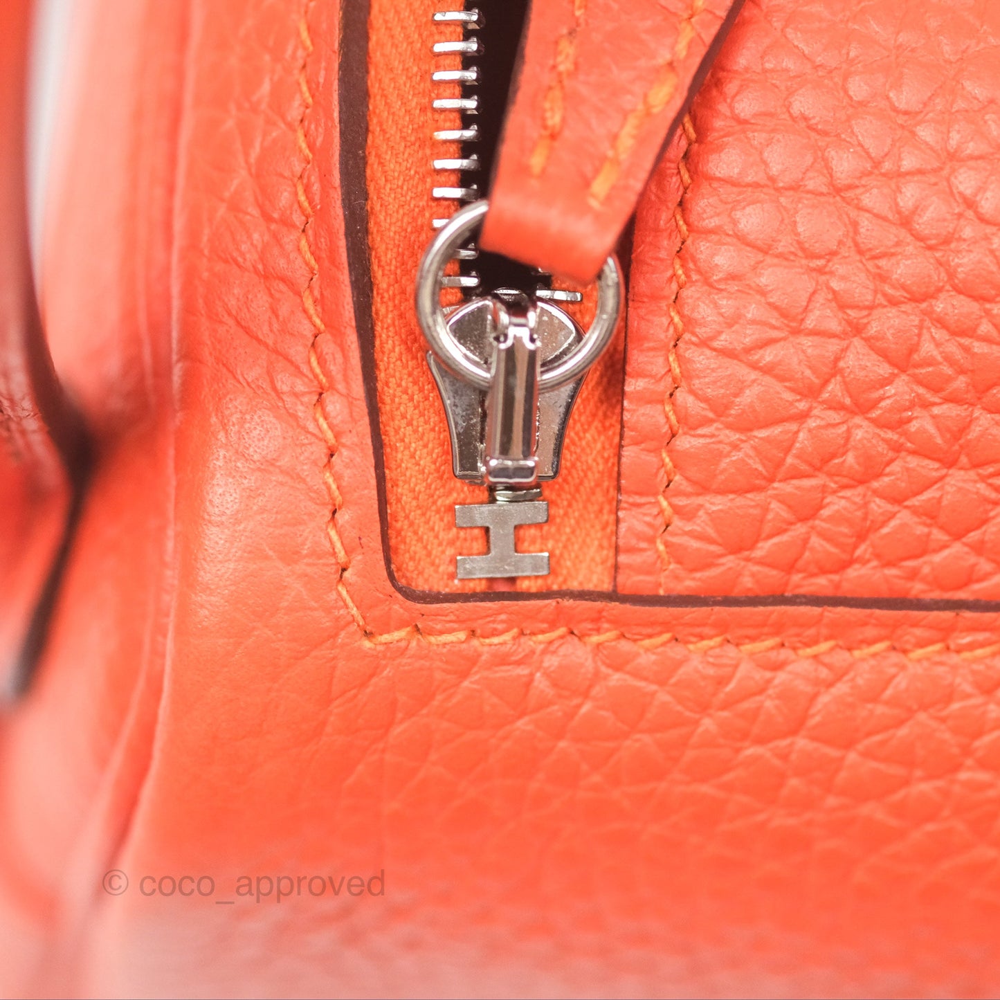 Hermès Mini Lindy 20 Orange Poppy 8V Clemence Palladium Hardware