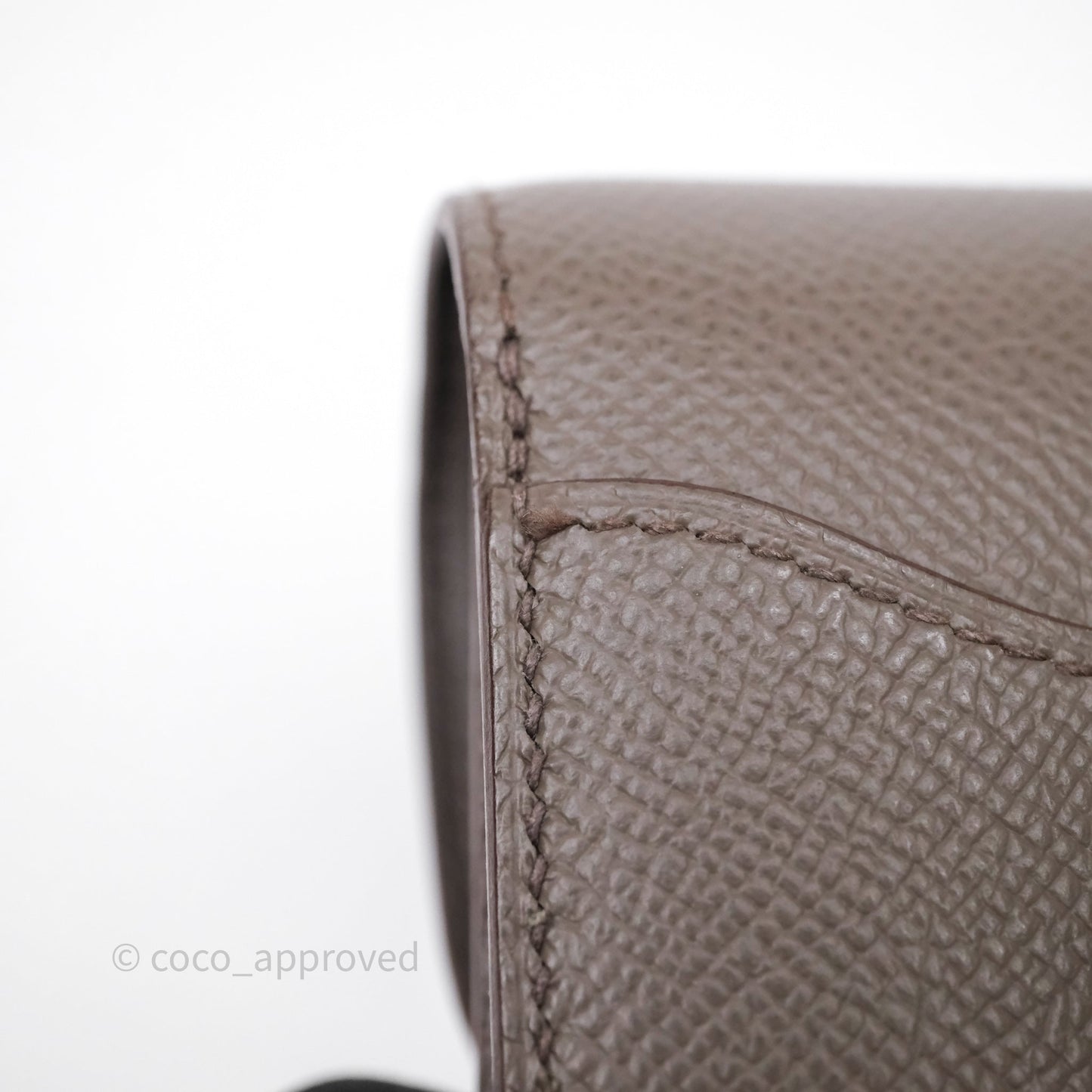 Hermès Constance To Go Wallet Gris Etain 8F Epsom Gold hardware