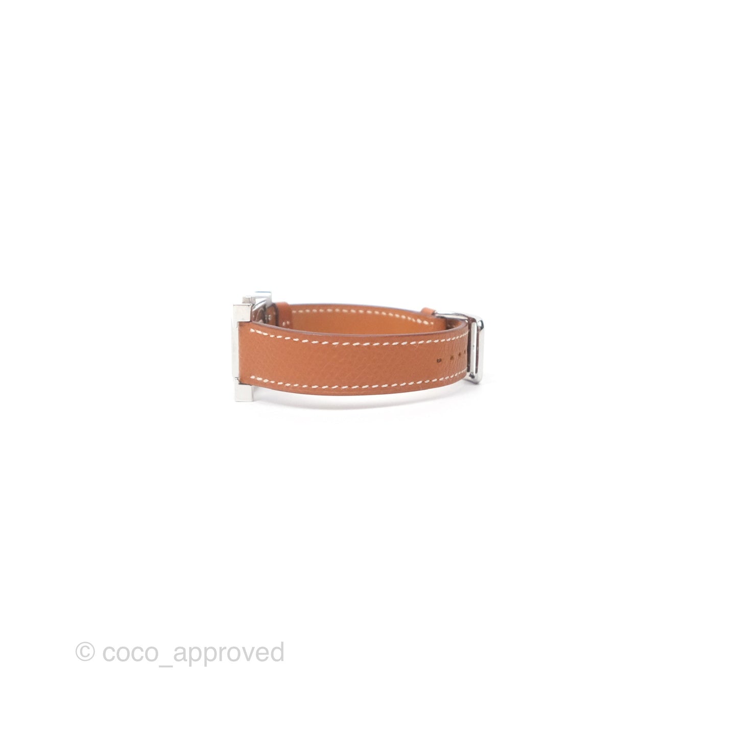 Hermès Heure H Watch Gold Epsom Palladium Hardware