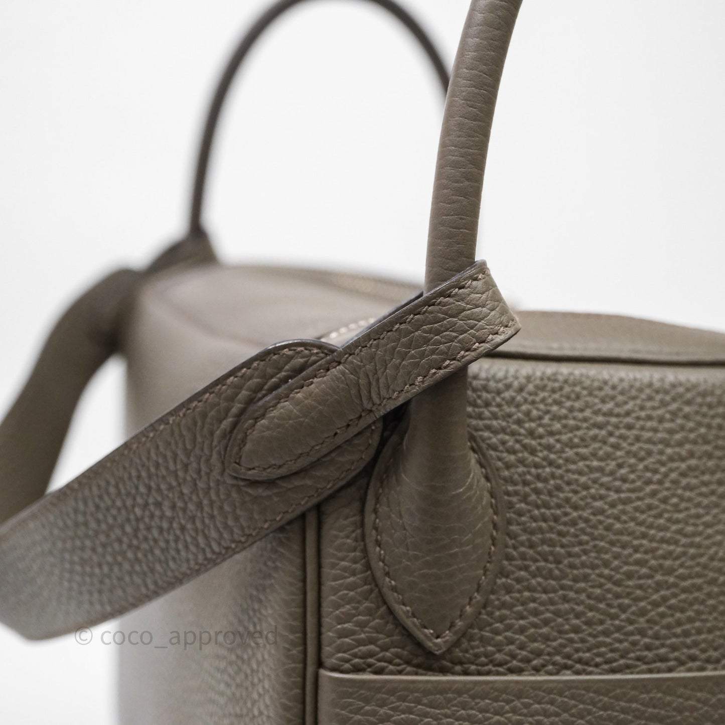 Hermès Lindy 30 Etain 8F Clemence Palladium Hardware