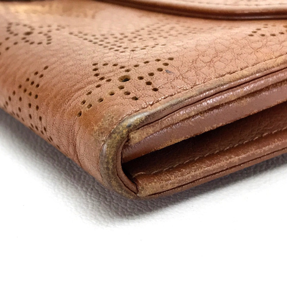 LOUIS VUITTON Long Wallet Purse M58124 monogram mahina leather Brown Mahina Clutch Amelia