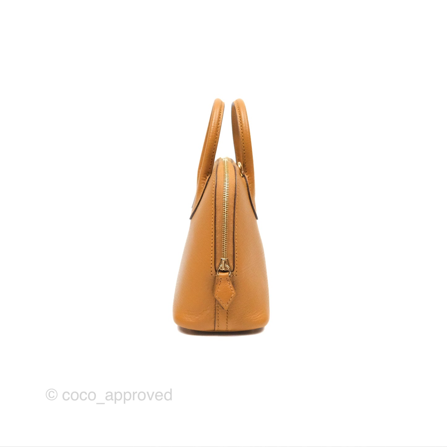Hermès Bolide Mini 1923 Caramel Chevre Mysore Strap Ficelle/Black Gold Hardware