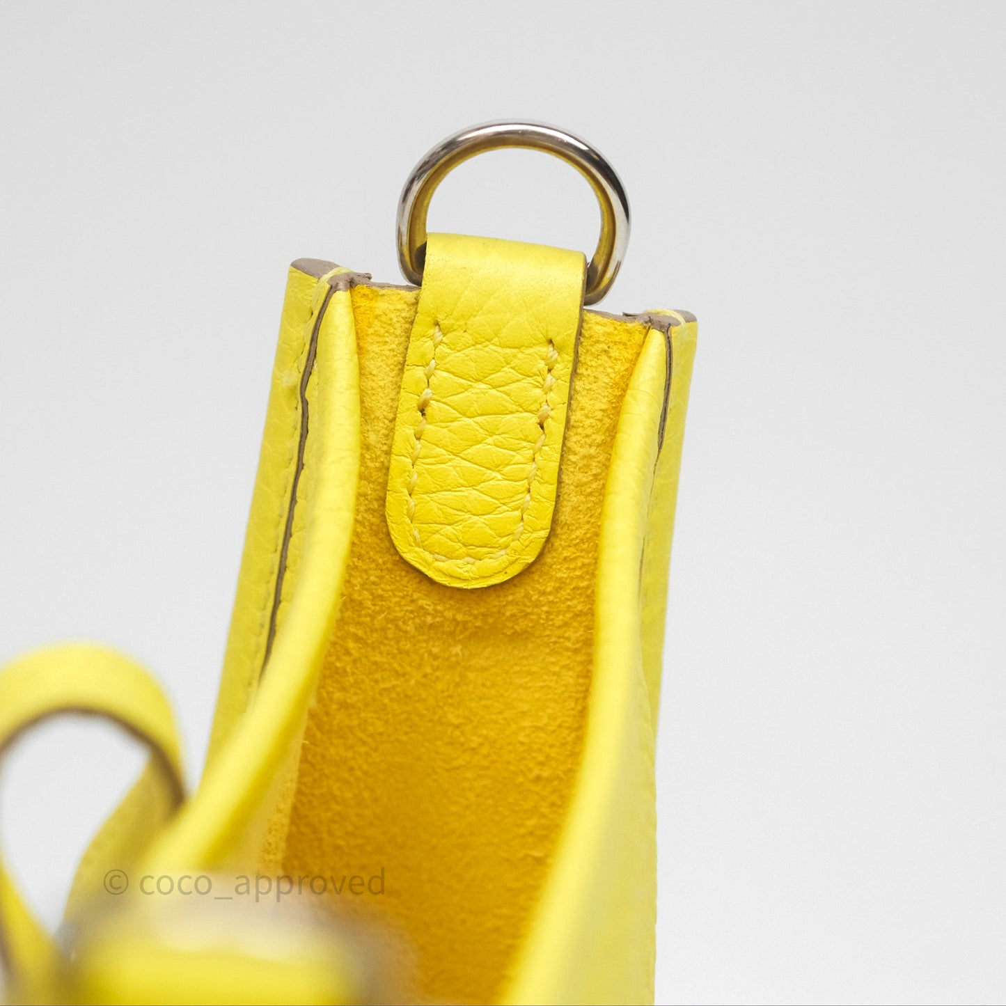 Hermès Mini Evelyne 16 Lime Clemence Palladium Hardware