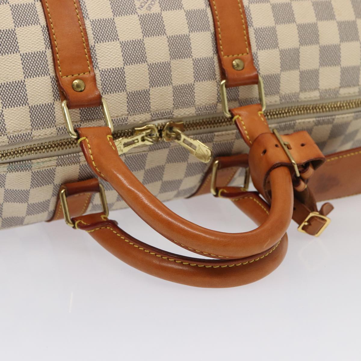 LOUIS VUITTON Damier Azur Keepall Bandouliere 45 Boston Bag N48223 LV 82740