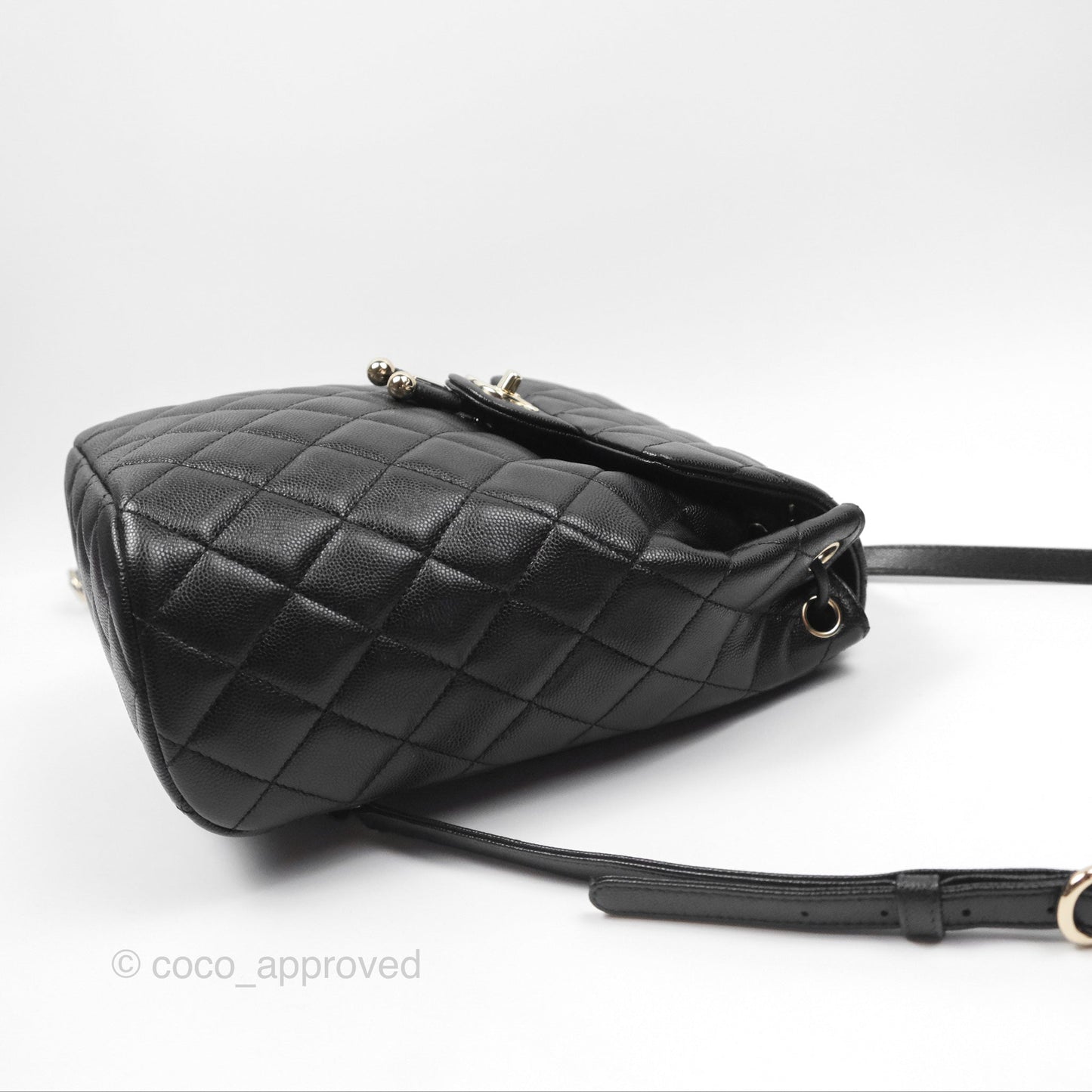 Chanel Mini Urban Spirit Backpack Black Caviar Gold Hardware 23S
