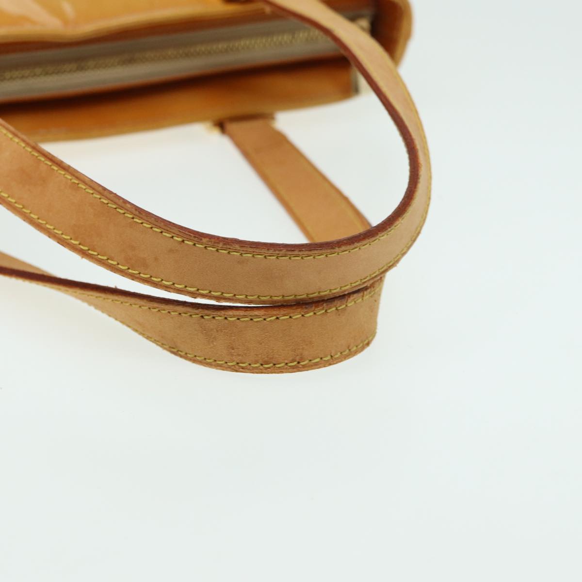 LOUIS VUITTON Monogram Vernis Houston Hand Bag Beige M91004 LV 82767