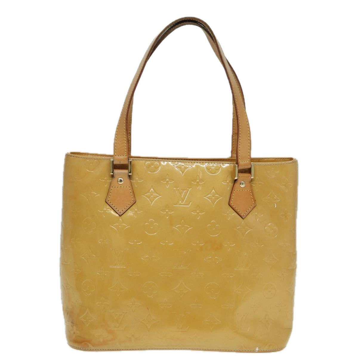 LOUIS VUITTON Monogram Vernis Houston Hand Bag Noisette M91340 LV 82768