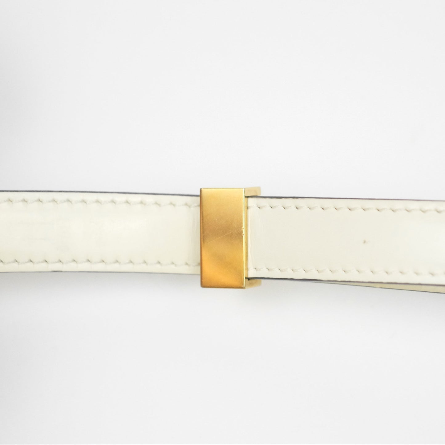 Celine Medium Classic Box Flap White Patent Gold Hardware