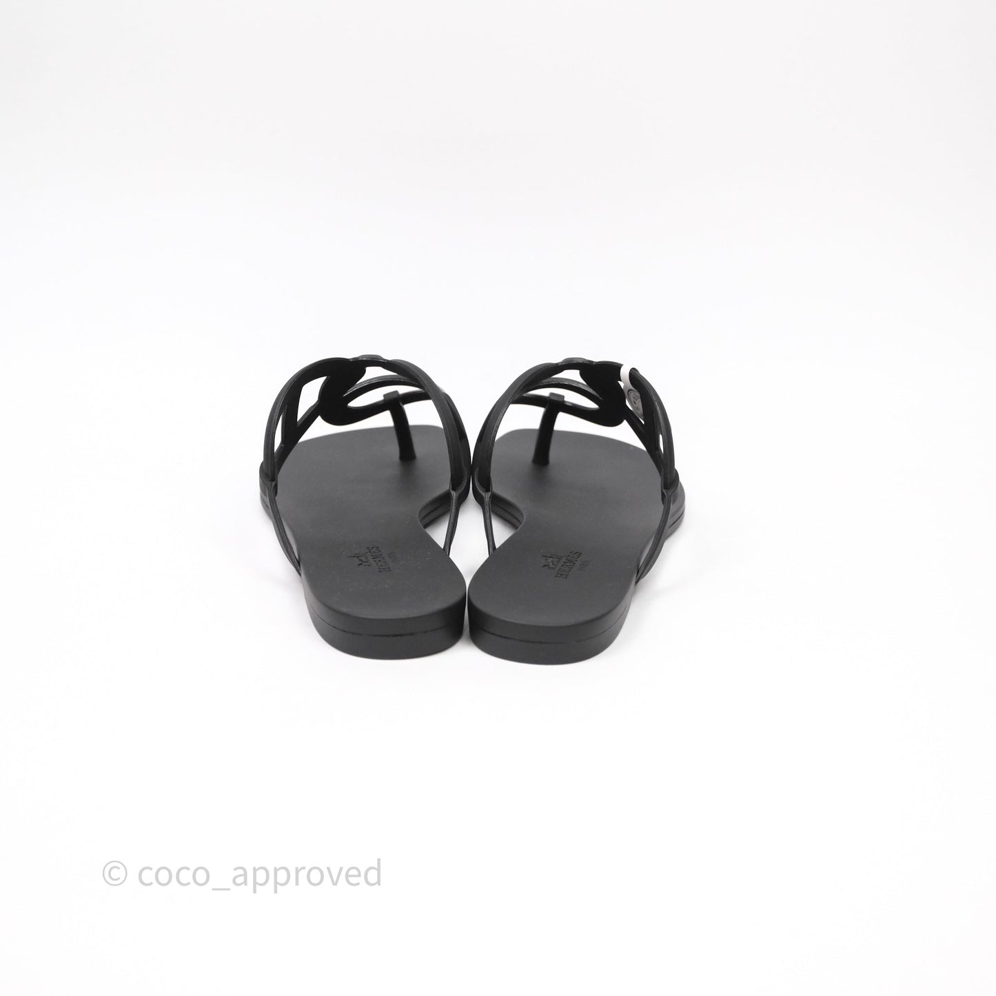 Hermes Egerie Sandals Black Size 37