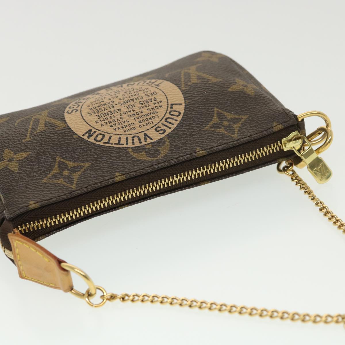 Louis Vuitton Mini Pochette Accessoires  Canvas Clutch Bag ()