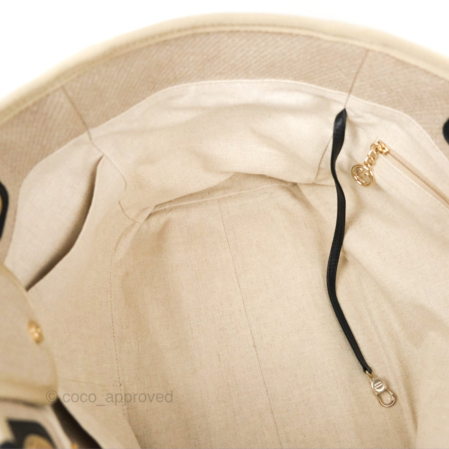 Chanel Large Deauville Black/Taupe Canvas Gold Hardware