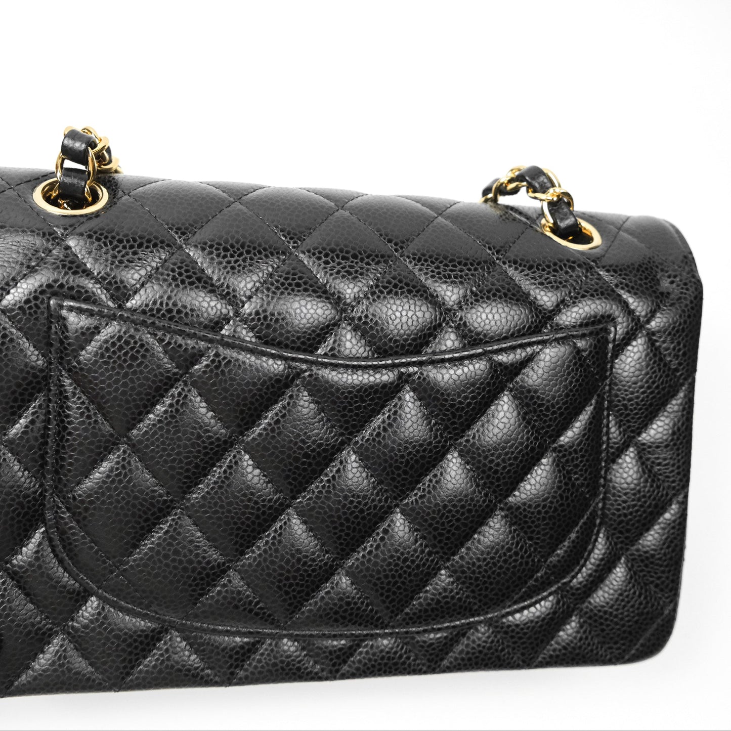 Chanel Small Classic Flap Quilted Black Caviar Gold Hardware