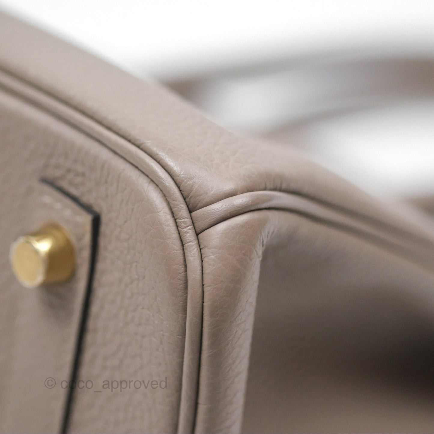 Hermès Birkin 30 Retourne Gris Asphalt M8 Togo Gold Hardware