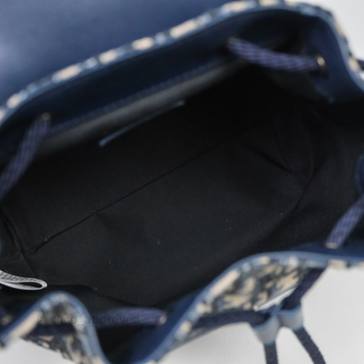 Christian Dior Mini Backpack Oblique Jacquard Beige and Blue