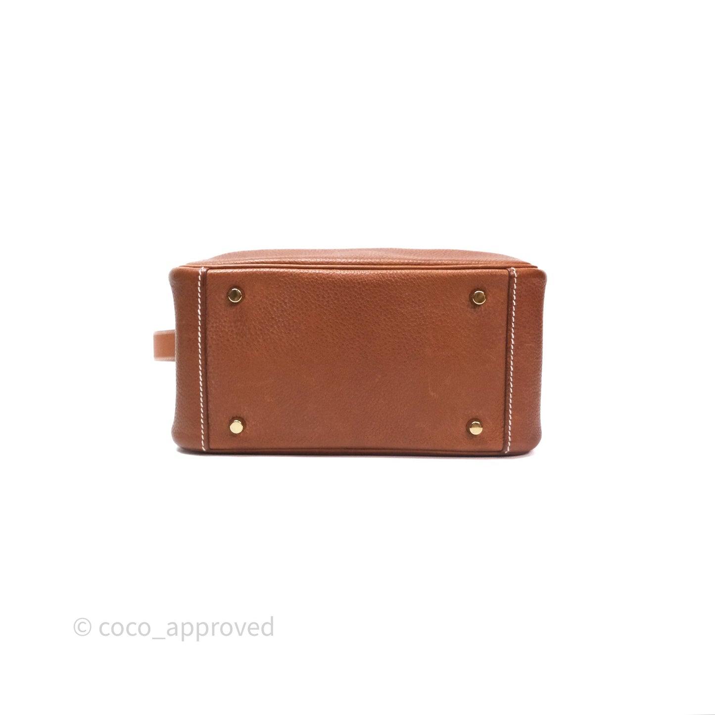 Hermès Mini Lindy 20 Fauve 34 Barenia Gold Hardware