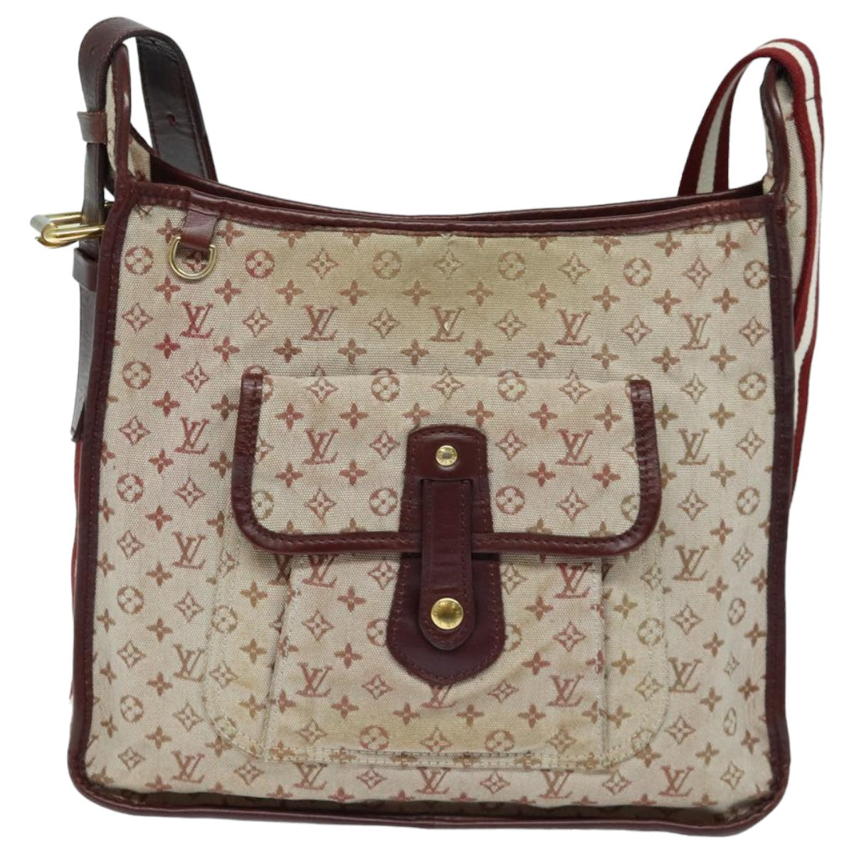 LOUIS VUITTON Monogram Mini Besace Mary Kate Bag Red M92321 LV 82835
