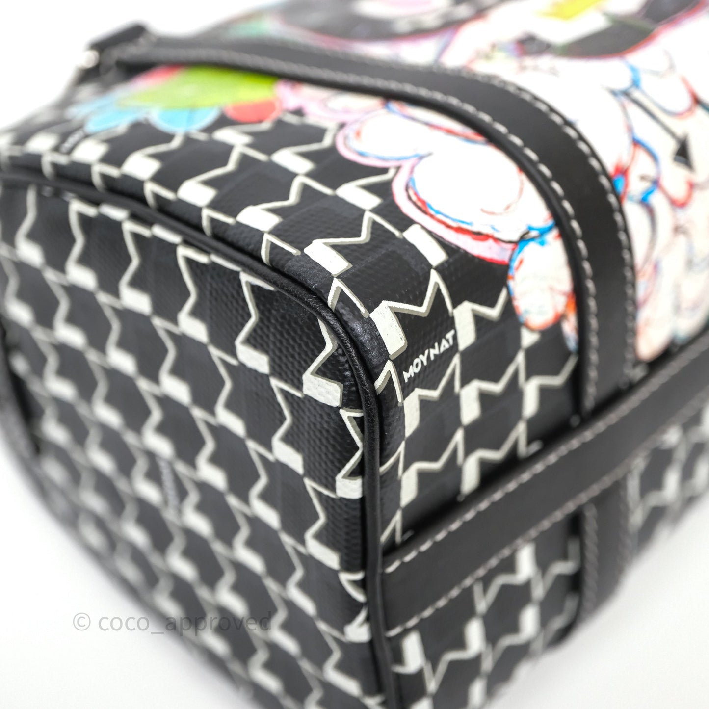 Moynat X Kasing Lung 48H Mini M Labubu Bag Black Canvas Sliver Hardware