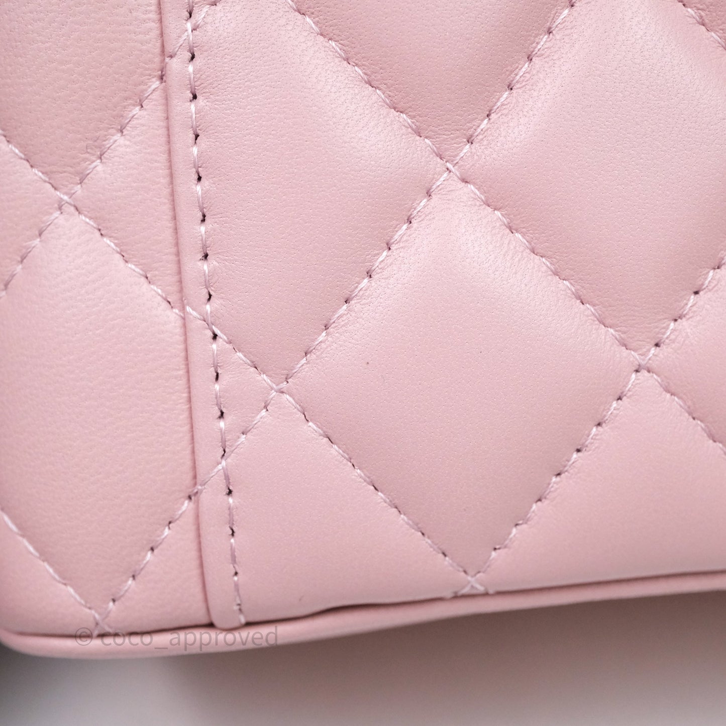 Chanel Vanity with Multicolor Resin Chain Pink Lambskin Aged Gold Hardware