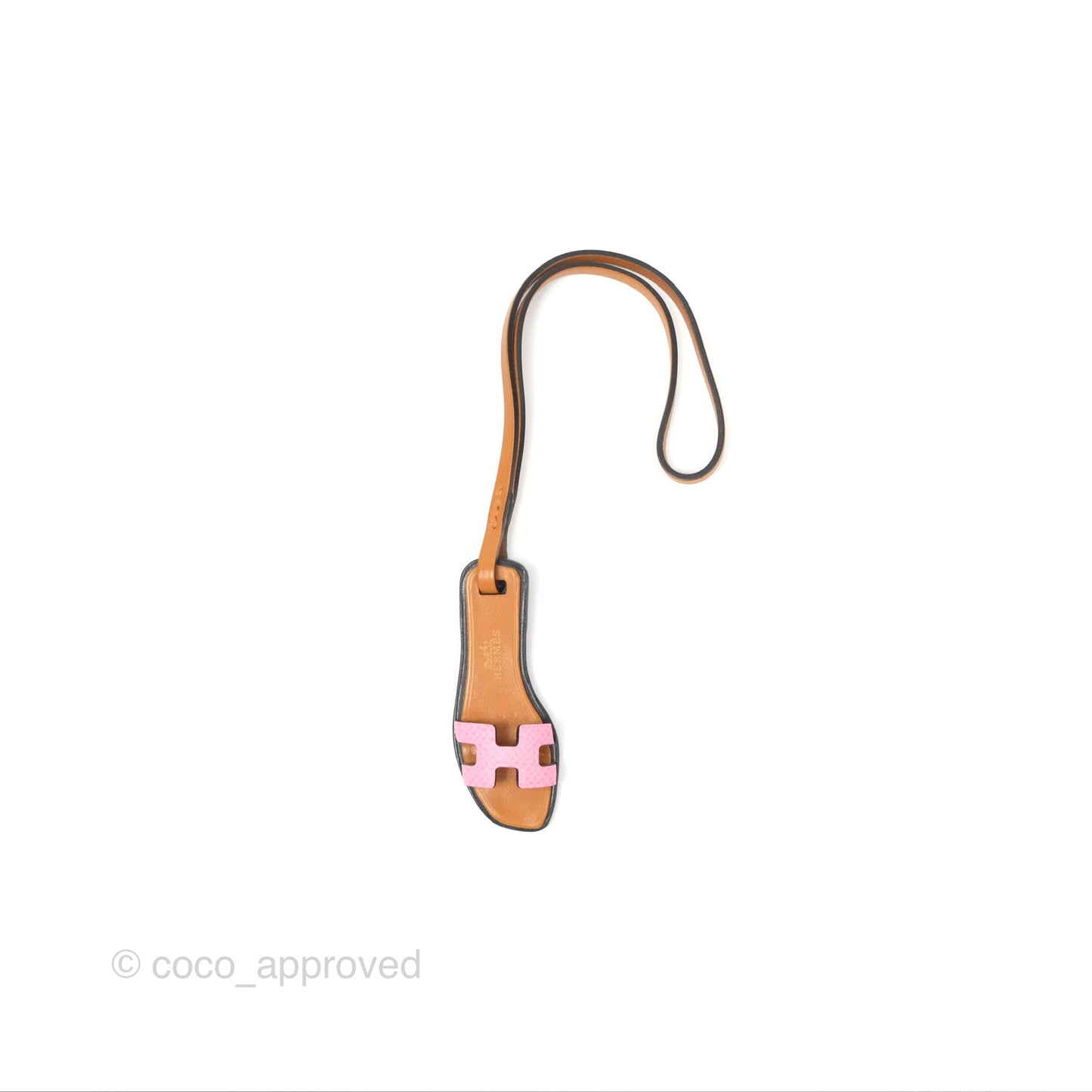 Hermès Oran Nano Charm Epsom Pink / Naturel Sable / Noir