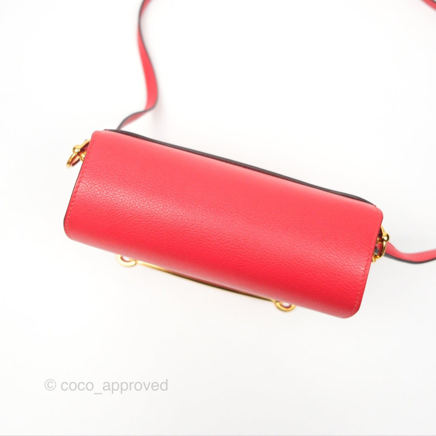Hermès Roulis Mini 18 Rouge De Coeur Evercolor Permabrass Hardware