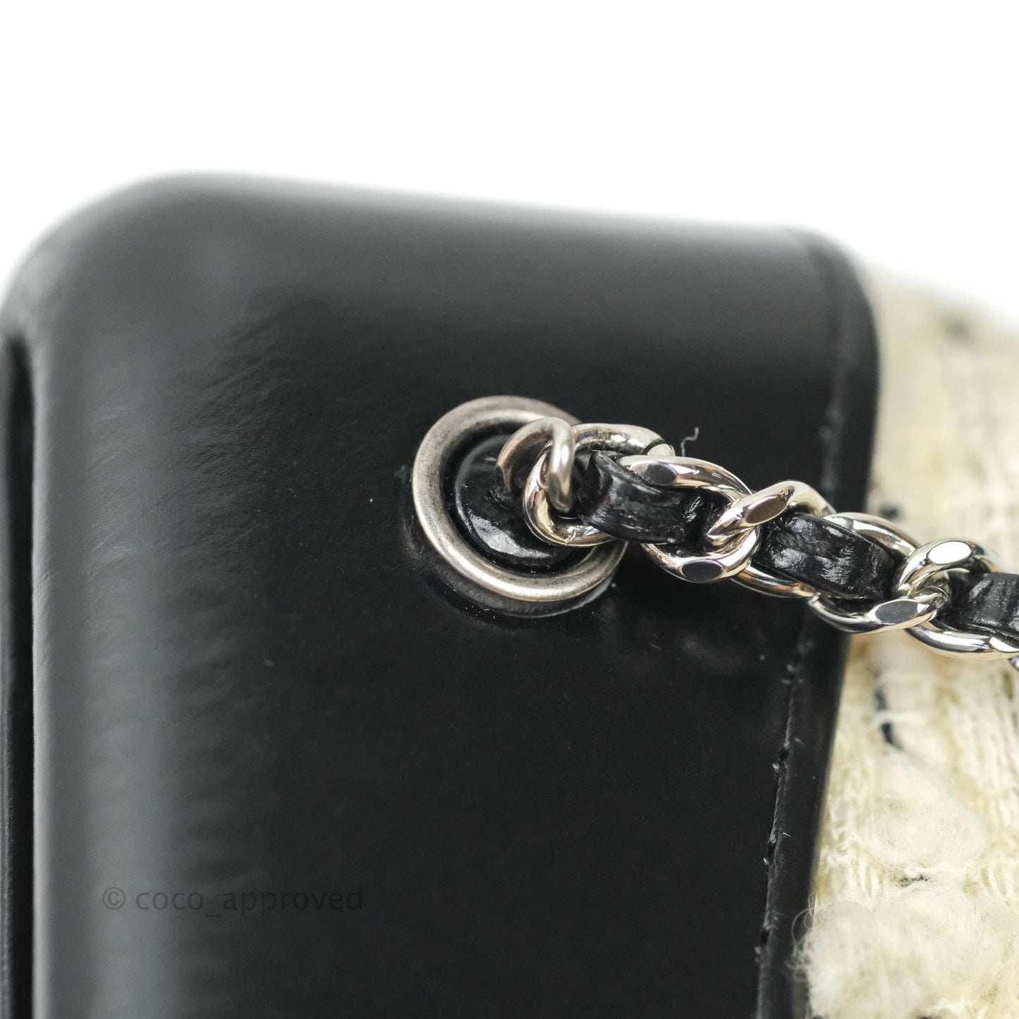 Chanel Medium Gabrielle Tweed Aged Calfskin Backpack in Cream Black