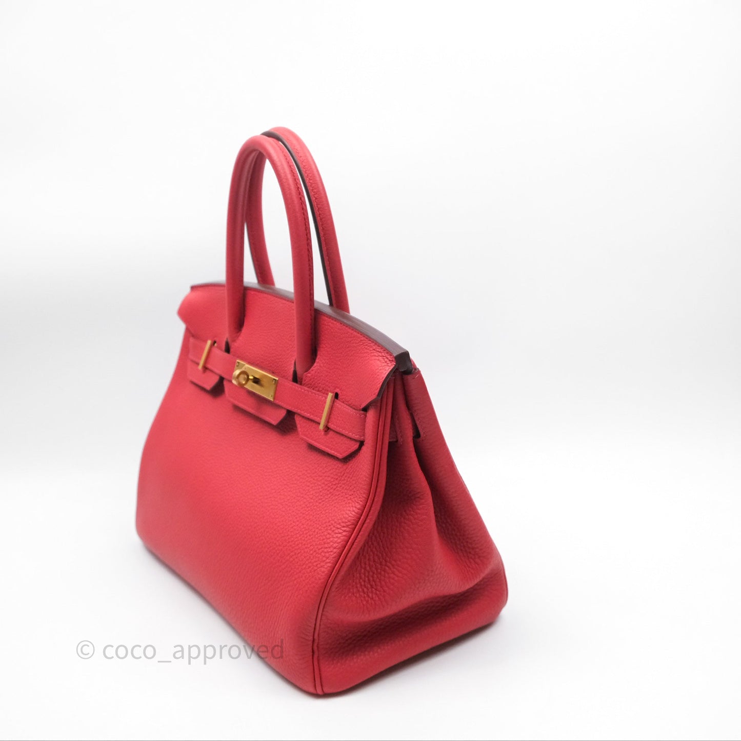 Hermès Birkin 30 Retourne Geranium D5 Togo Gold Hardware