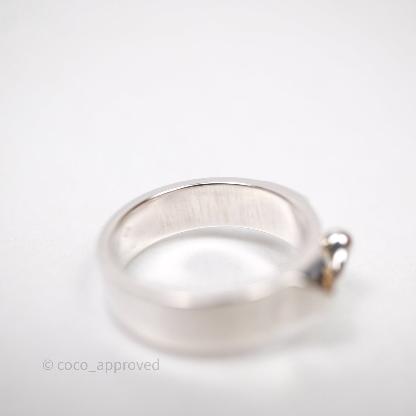 Hermes Collier de Chien Ring PM Sterling Silver Size 51