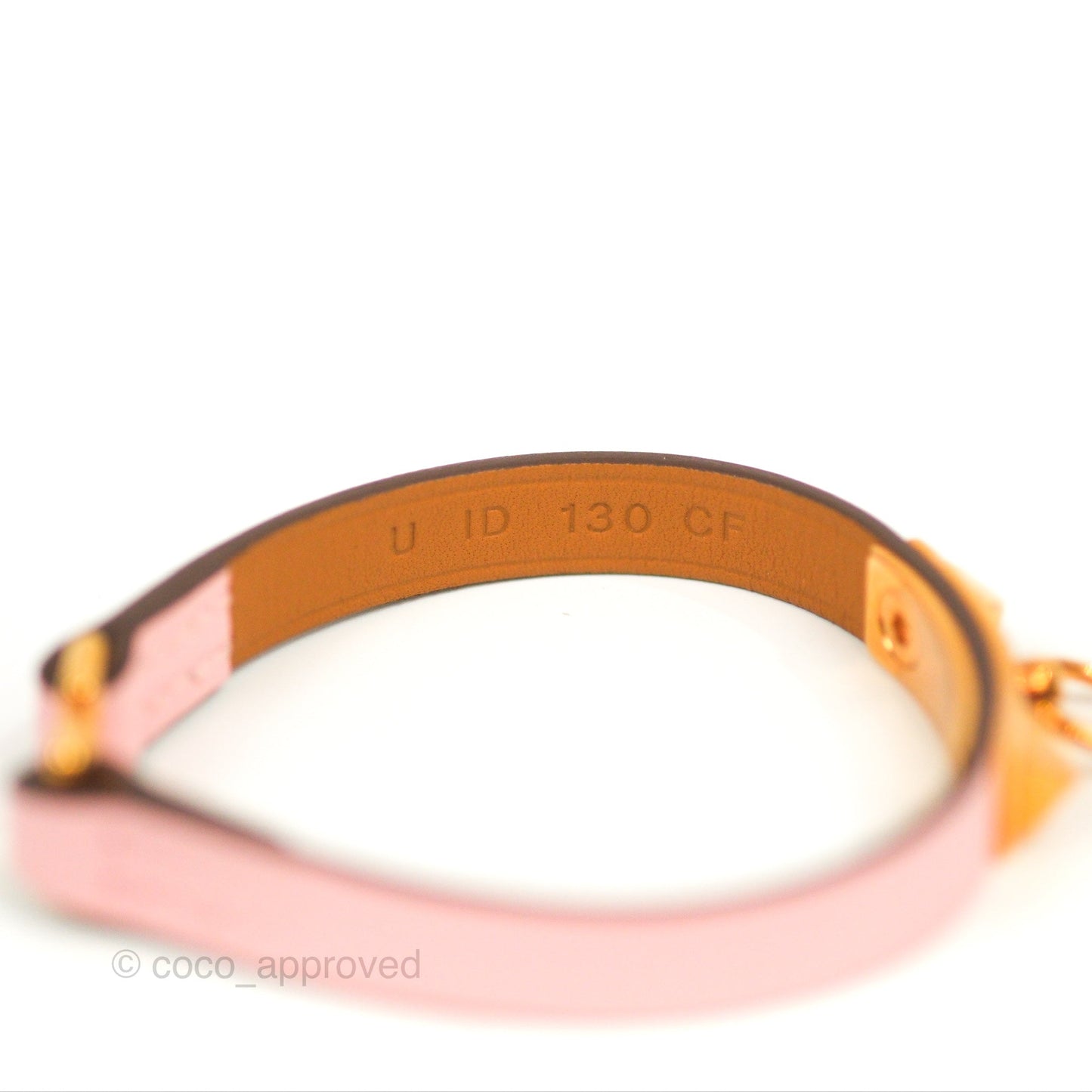 Hermès Rivale Mini Bracelet Rose Sakura Swift Rose Gold Hardware