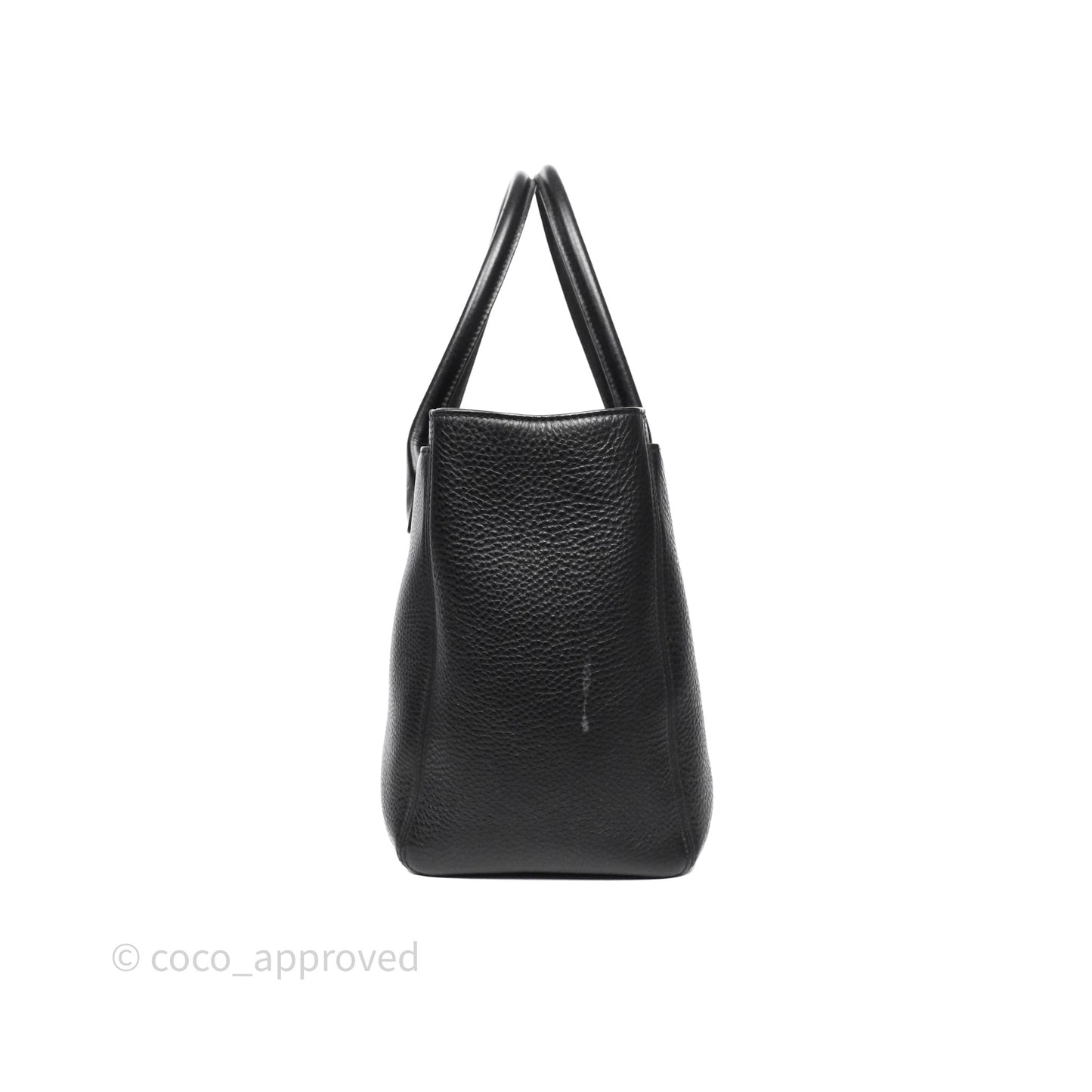 Chanel Executive Tote Bag Black Grained Calfskin Silver Hardware